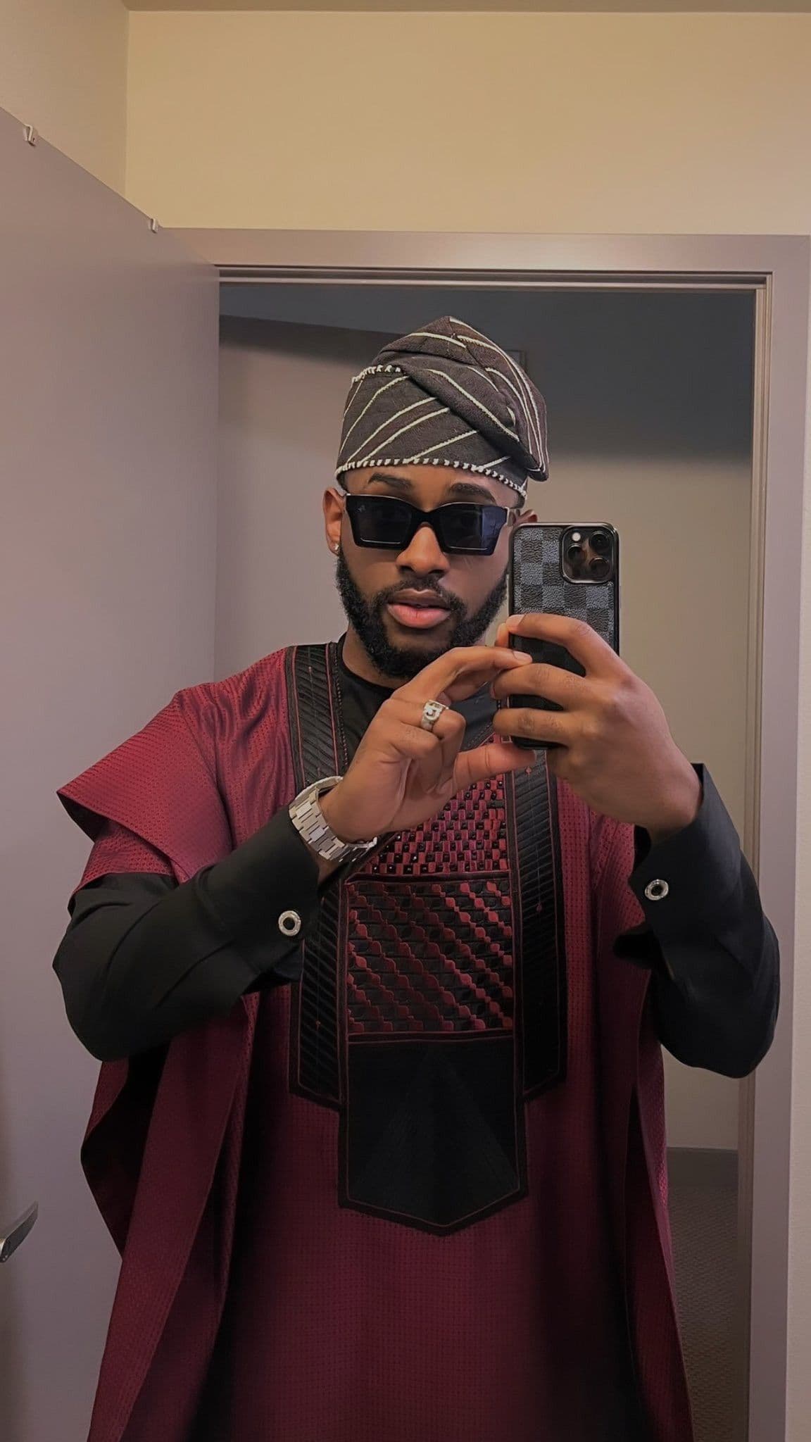 Bode Gold-Thread Agbada