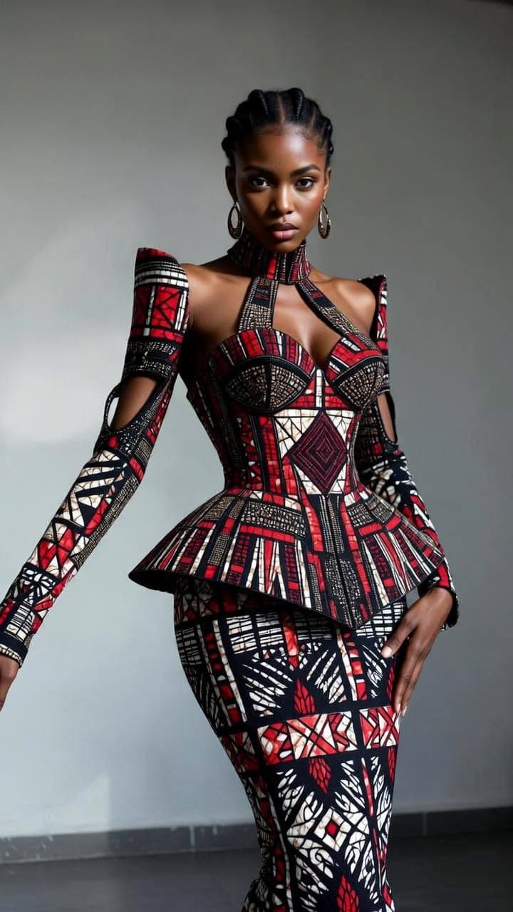 Tinuke Ankara Peplum Blouse