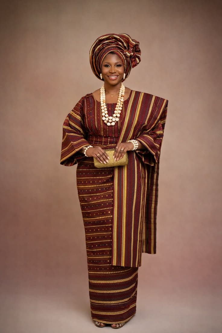 Abike Aso-Oke Boubou Gown